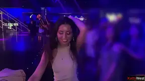 Hot cutie gets smashed in all holes at the nightclub toilet