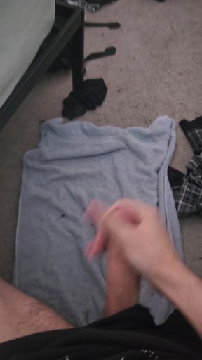 solo male makes mess and cums