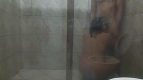 Part2 Sex in the bathroom with a big couple, big ass and big dick