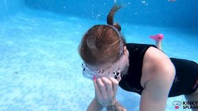 Underwater Wetsuit &amp; Mask Fetish Filling, Bubbles &amp; Breath Control