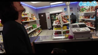 Tiny Asian MILF Cant Handle Huge White Cock and Creampie in Public