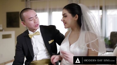 Valentina Nappi's wedding day turns wild with anal play and a vibrating rose toy