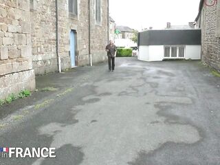 Tiny brunette hair gets nailed by an granddad