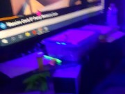 pumping dick under blue light w glow cockrings #5