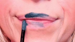 Blue Lipstick Makeup Lip Sniff (HD) WMV