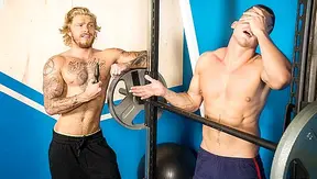 Blonde Blake Stretches Jakes Booty Post Workout – GayWorkout 18+