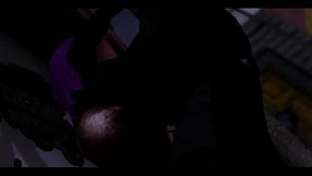 Creamy Ebony Fucked in Public Alleyway, Try not to get caught...