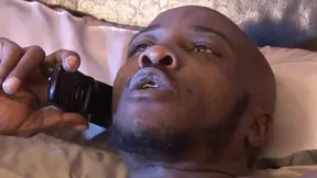 Sneaky stepdaughter interrupts step daddy masturbating phone sex with her stepom