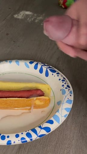 Emotional moment from "Hung Bodybuilder Shoots Ropes Onto His Hot Dog 5 Times in a Row"
