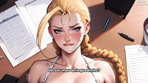 3D animated joi guided handjob with controlling babe Cammy