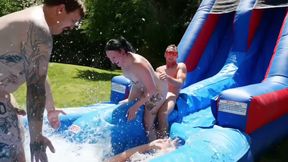 Outdoor Bounce House Orgy