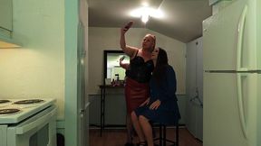 man transformed into woman for girls night out