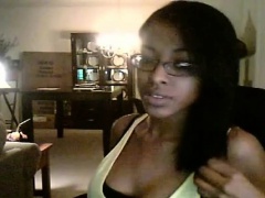 Kinky Ebony Nerd Teasing