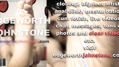 EDGEWORTH JOHNSTONE – foot rubbing, CENSORED, Mature crossdresser, male foot fetish with sexy feet