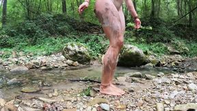 Compilation girl walks and strips naked in several public places! Surprise ending