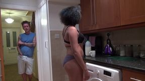 Horny ebony stepsis pounded by her big cock stepbro