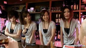 Skinny Asian Teens in a Lingual Luxury Gathering