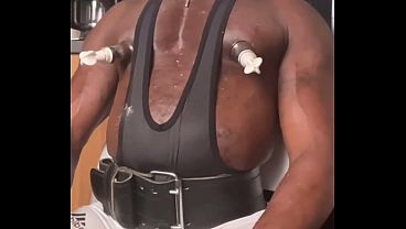 Smoking Muscle Tit Pump &amp_ Big Oiled Bodybuilder Butt Prostate Play