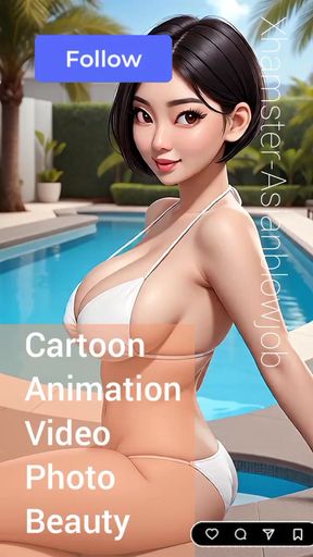 Sex hot girl in pool (Ai model)