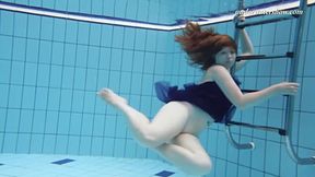 Sexy Lady Solo in Open Pool, Drenched