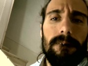 Dany x : Hairy Man wanking in the stairs