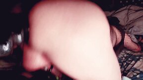 Tiffany ciskiss uses xxl ribbed dildo to fuck femboy ass