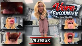 Vore Encounter - Blondzilla - Vore - POV - kissing - tongue - 8K - VR 360