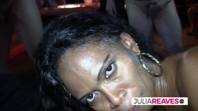 Tina & Fibi's 1st gangbang & bukkake party in Hamburg