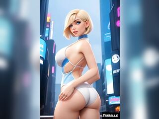 Isabelle Dupond cyberpunk city show video (Ai model)