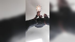 Spandex man, money-shot