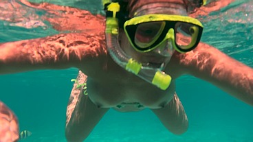 My naked public beach diving