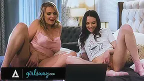 GIRLSWAY - MILF Rachael Cavalli Gives Sex Knowledge After She Caught Her Stepdaughter Lily Larimar