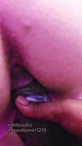 CLOSE UP: Pawg Hotwife cums hard on bfs BBC and begs for creampie