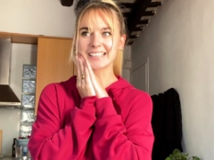 Busty blonde mature solo masturbation for webcam
