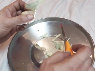 Figging training. Applying ginger to my pliant's butthole for the first time.