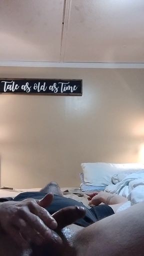 Horny Stepdaddy Strokes Himself