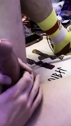 Messy Cock Sounding with Amateur Handjob