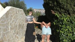 Outdoor Training in Chains for Titslave Susi - Part 2 mp4 HD