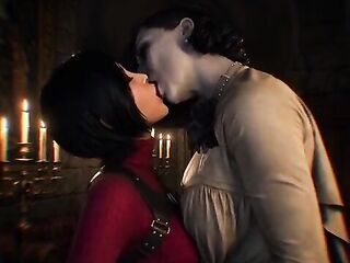 Videogame lesbo giving a kiss resident unmerciful village large mama oriental cutie