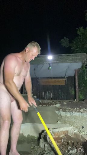 Stunning moment from "Renovating pool with cum load end"