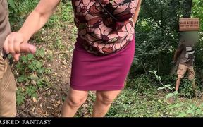 While Hiking I Saw a Stranger Tied up at a Cum Station, I Gave Him a Handjob