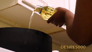 Cooking chicken giving head