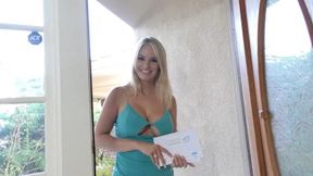 Busty blonde Racheal Cavalli licks and swallows her friend's thick cock&#x1F346; and comes