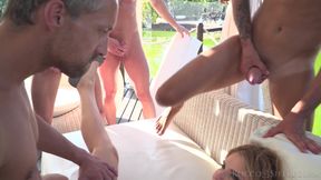 RoccoSiffredi 14 cocks + 2 sluts = Gangbang/DP orgy!