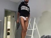 Horny big cock painter