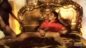 MILF catches her husband jerking off and fucks with him in different poses