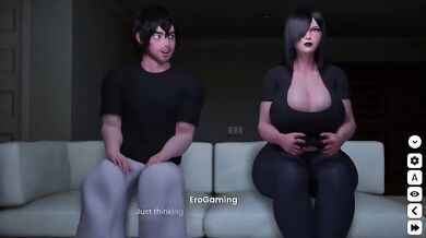 Gaming Raven deepthroats massive cock while mansion cosplay babe creampie climax