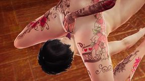 Femdom Big Tits Hyolyn in Fishnet Pantyhose - Nipple Licking Handjob, Face Sitting Cunnilingus Domination, and Footjob Fetish