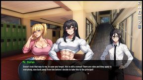 futanari muscle growth world [ femboy hentai game ] ep.2 masochist tiny dick cumshot on livestream !