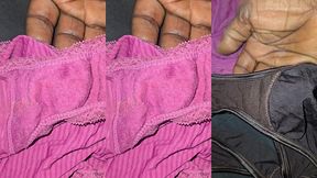 pre cum on wife pussy stain panties
